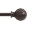 Kenney Mfg Kenney Woven Ball 5/8" Standard Decorative Window Curtain Rod, 28-48", Weathered Brown KN75798NP - alternate 1
